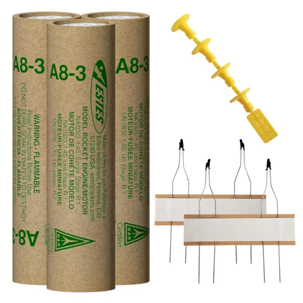 A8-3 Model Rocket Engines Pack of 3 Estes 10017 Contents