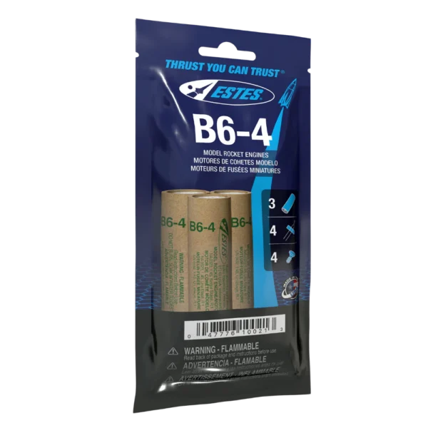 B6-4 Model Rocket Engines Pack of 3 Estes 10021