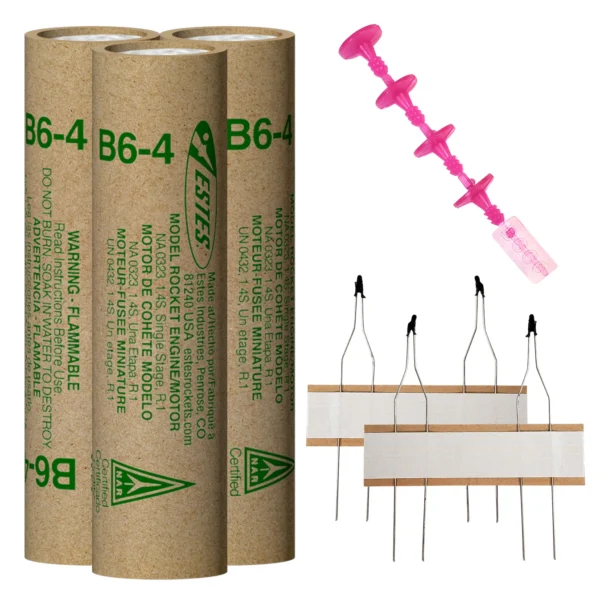 B6-4 Model Rocket Engines Pack of 3 Estes 10021 Contents