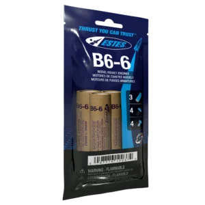 B6-6 Model Rocket Engines Pack of 3 Estes 10037