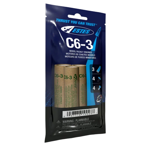 C6-3 Model Rocket Engines Pack of 3 Estes 10023