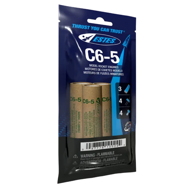 C6-5 Model Rocket Engines Pack of 3 Estes 10024