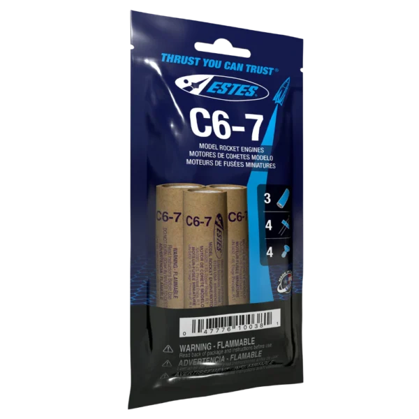 C6-7 Model Rocket Engines Pack of 3 Estes 10038