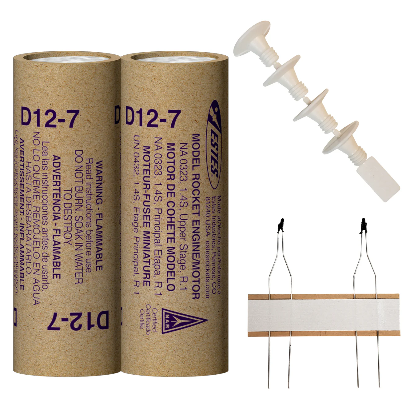 Contents D12-7 Model Rocket Engines Estes 2 Pack 10040