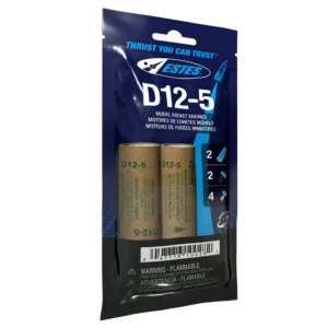 D12-5 Model Rocket Engines Pack of 2 Estes 10028