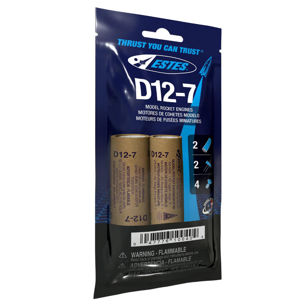 D12-7 Model Rocket Engines Estes 2 Pack 10040