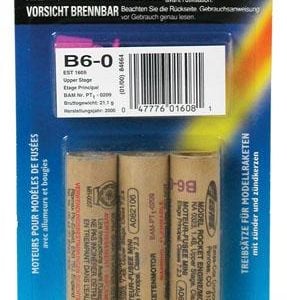 B6-0 Model Rocket Engines Pack of 3 Estes 1608