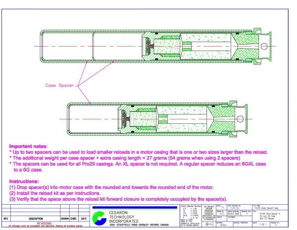 CTI Pro29 Hardware Spacer Dimensions