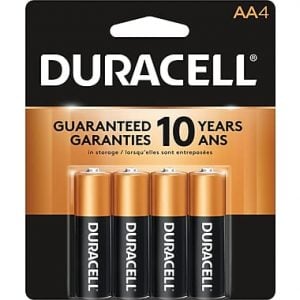 Duracell Coppertop AA Batteries 4 Pack
