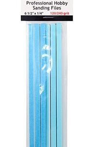 Hobby Sanding Files Size 6 1/2 X 1/4 Inches Medium 120 240 Grit ALB-309