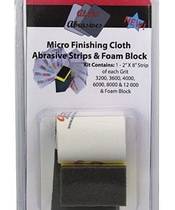 Micro Finishing Cloth Abrasive Strips with Foam Block ALB-3000