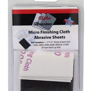 Micro Finishing Cloth Abrasive Sheets 3 by 4 inches ALB-2050