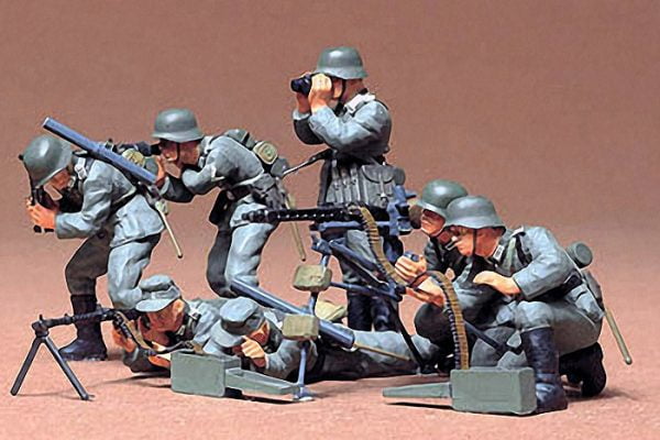 Kit de troupes de mitrailleuses allemandes Lot de 7 CA138 Échelle 35 Tamiya 35038