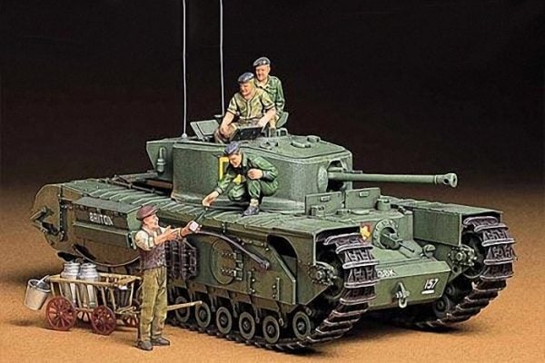 Kit de char d'infanterie britannique Churchill Mk VII Mk IV à l'échelle 35 Tamiya 35210
