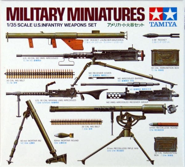 US Infantry Weapons Set Kit CA221 35 Scale Tamiya 35121