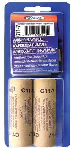 C11-7 Model Rocket Engines 2 Pack Estes 1524