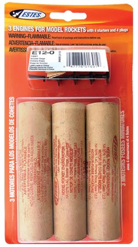 E12-0 Model Rocket Engines 3 Pack Estes 1691