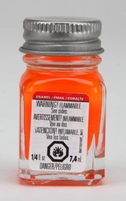 Testors Enamel Paint 1173 Orange Fluorescent