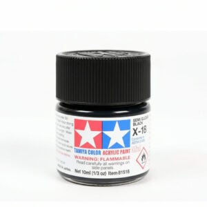 Peintures acryliques Tamiya X18 X-18 81518 Noir semi-brillant