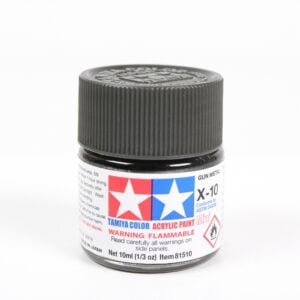 Peintures acryliques Tamiya X10 X-10 81510 Gun Metal