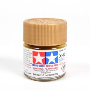 Tamiya Acrylic Paints X12 X-12 81512 Gold Leaf