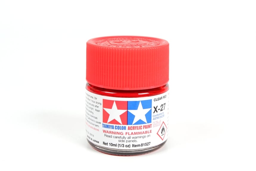 Tamiya Acrylic Paints X27 X-27 81527 Clear Red