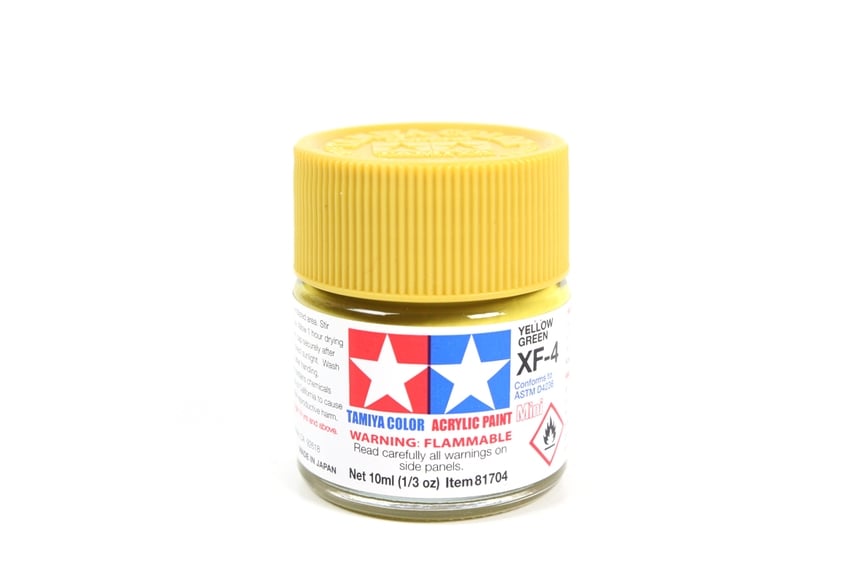 Tamiya Acrylic Paints XF4 XF-4 81704 Yellow Green