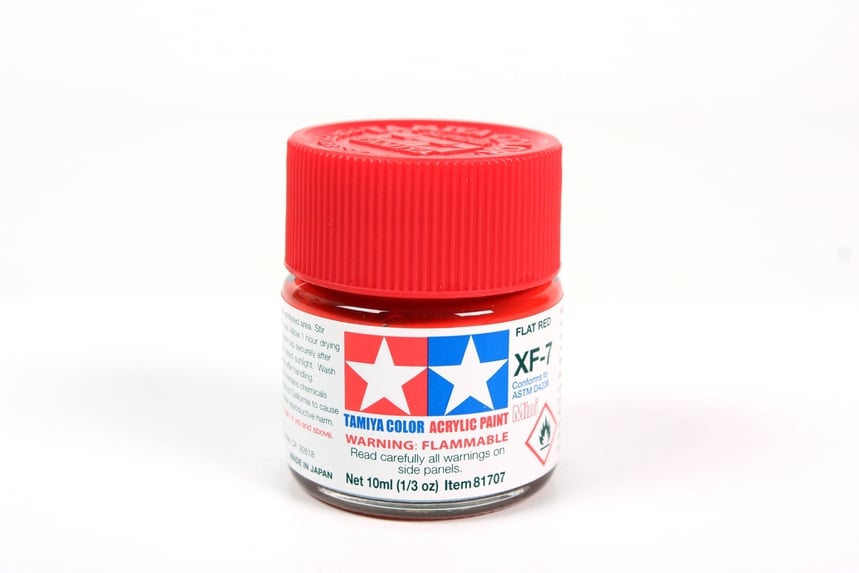 Peintures acryliques Tamiya XF7 XF-7 81707 Rouge mat