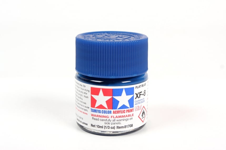 Tamiya Acrylic Paints XF8 XF-8 81708 Flat Blue