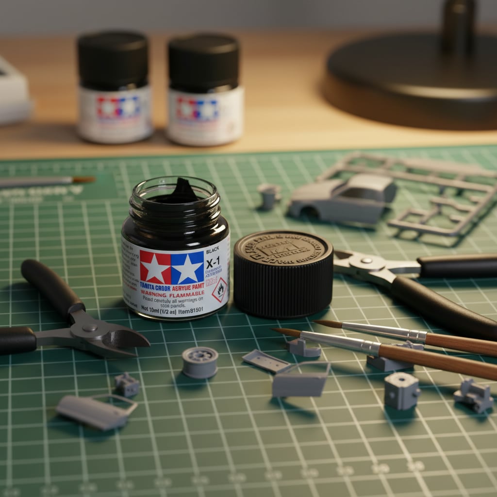 Peintures acryliques Tamiya X1 X-1 81501 Noir