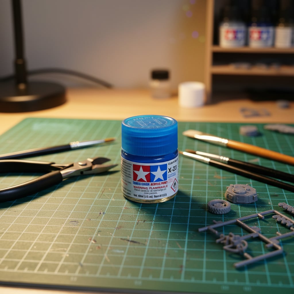Peintures acryliques Tamiya X23 X-23 81523 Bleu clair
