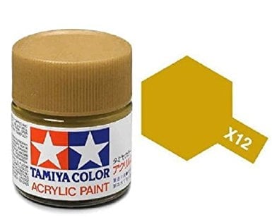 Tamiya Acrylic Paints X12 X-12 81512 Gold Leaf