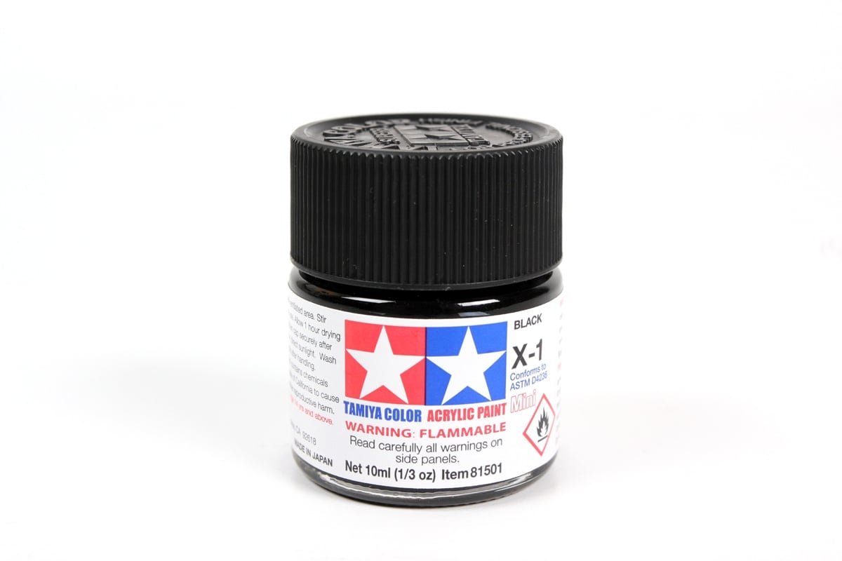 Tamiya Acrylic Paints X1 X-1 81501 Black