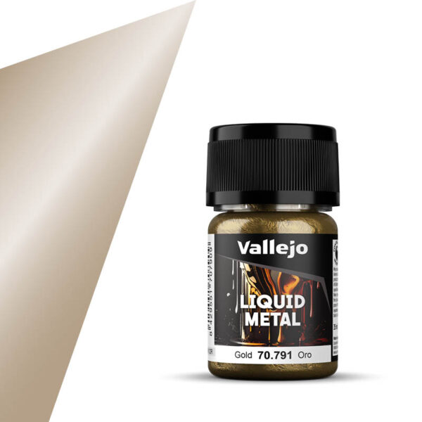 Vallejo Model Color Colour Liquid Metal Gold 70791 Swatch