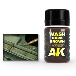 AK Interactive Dark Brown Wash for Green Vehicles AKI 045
