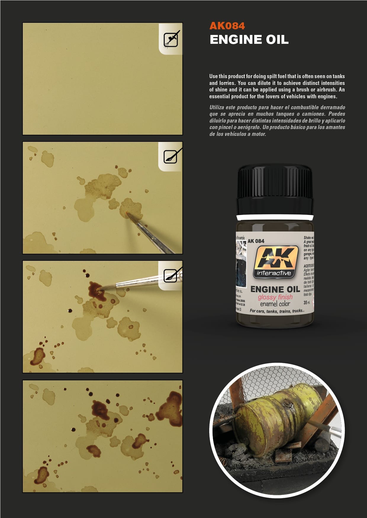 AK Interactive Fresh Engine Oil AKI 084 General Info 2