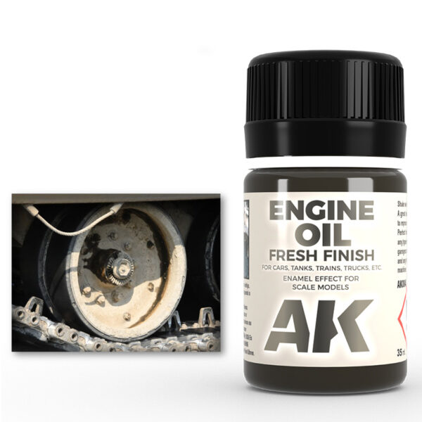 Fresh Engine Oil Enamel Wash by AK Interactive AKI 084 Swatch