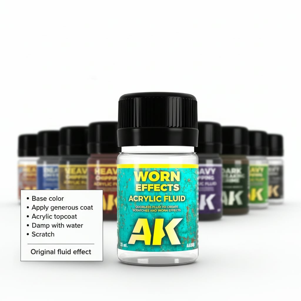 AK Interactive Worn Effects Acrylic Fluid AKI 088