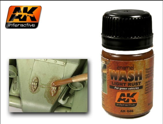 Light Rust Enamel Wash by AK Interactive AKI-046