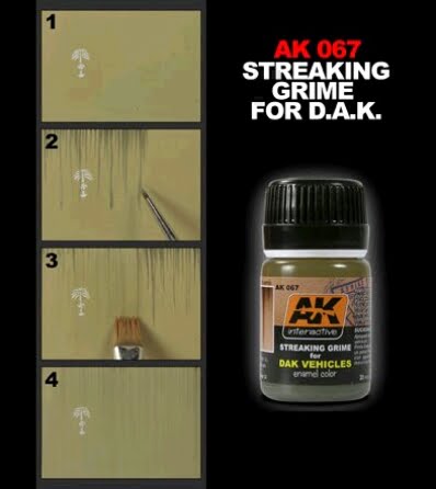 Streaking Grime for Dak Vehicles Enamel AK Interactive AKI-067 Technique