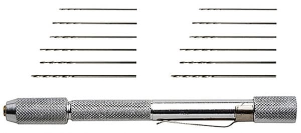 Excel Mini étau à broches avec 12 forets par Excel Blades 70003