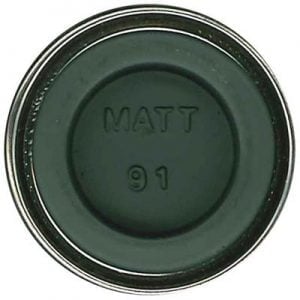 91 Noir Vert Mat Peinture émail Humbrol