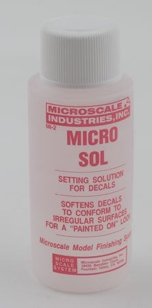 Microscale Industries MI1 MI2 MICRO SOL + MICRO SET Decal Setting Solution  SET