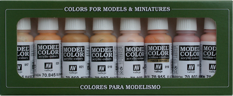 Face and Skin Tones Paint Set Vallejo 70124