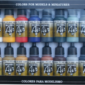 Basic Colors Colours Model air Paint Set of 16 Vallejo 71178