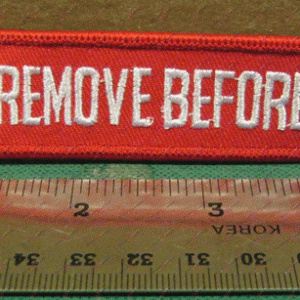Remove Before Flight Embroidered Key Tag