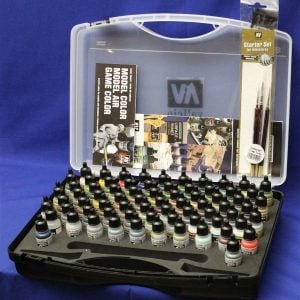 Set de Peinture Acrylique Model Air de Vallejo 72 Couleurs 3 Pinceaux 71170