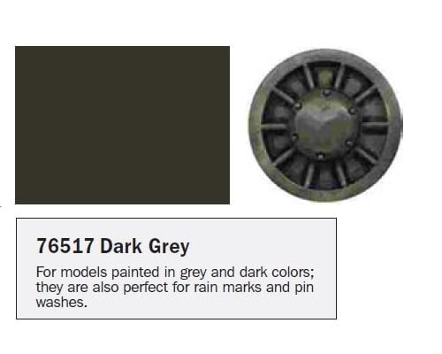 Model Wash for Weathering by Vallejo Dark Grey Gray 76517
