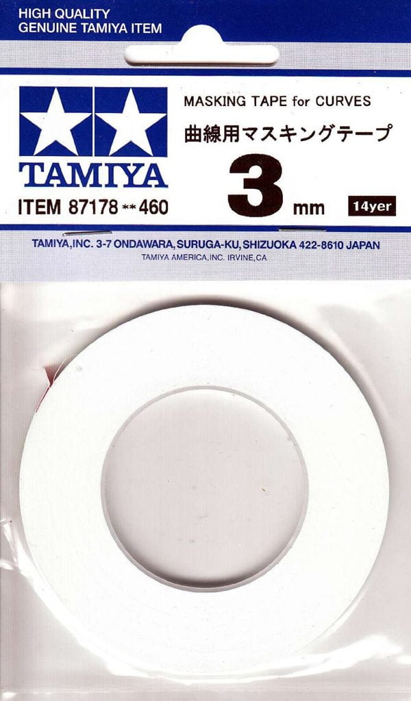 Masking Tapes for Curves 3mm by Tamiya 87178