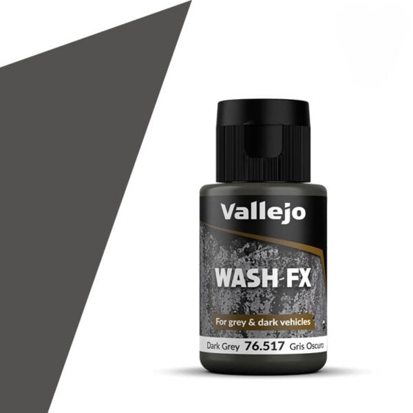 Vallejo Wash FX Dark Grey Gray 76517
